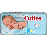 Prevail  Cuties Baby Diaper Size Newborn, 10 lb, Comfortable, Ultra-absorbent Core - Qty: BG of 42 EA