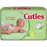 Prevail  Cuties Baby Diaper Size 2, 12 to 18 lb - Qty: BG of 42 EA