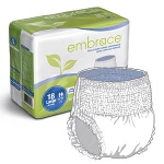 Professional Medical Embrace Adult Skin Caring Underwear with Leakage Barrier Medium, White - Qty: BG of 20 EA