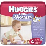 Huggies  Little Movers Diaper Size 4, Jumbo - BG of 27 EA