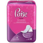 Poise Hourglass Shape Pads Maximum Absorbency 3-1/2