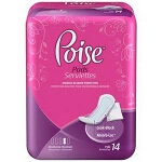 Poise Hourglass Shape Pads Maximum Absorbency 3-1/2