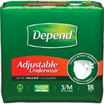 Depend  Adjustable Super Plus Absorbency Underwear Small/Medium, 28