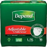 Depend  Adjustable Super Plus Absorbency Underwear Large/Extra-Large, 44