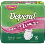 Depend  Extra Absorbency Women Underwear Large, 38