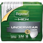 Depend  Super Plus Absorbency Men Underwear Small/Medium, 28