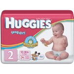 HUGGIES Snug & Dry Diapers, Size 2 - PK of 34 EA