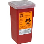 Stackable Sharps Container, 1 qt, 3-1/2