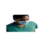 Cardinal Health Secure-Gard  Earloop Mask Blue, Latex-free, Downward-folded Pleats - BX of 50 EA