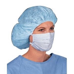 Kimberly-Clark Professional Soft Touch II Surgical Mask Blue, Pleat-Style with Horizontal Ties - BX of 50 EA
