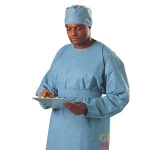 Kimberly Clark Prof Control Cover Gown, Universal, Blue, Elastic Cuff - CA of 100 EA