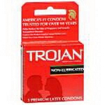 Cardinal Health Trojan Condom, Non-lubricated - BX of 3 EA