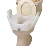 Maddak Inc Bath Safe Elevated Toilet Seat with Arms Brown 300lb, 26