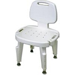Maddak Inc Bath Safe Adjustable Shower Seat with Back Retail 300lb, 22-1/2