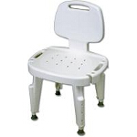 Maddak Inc Bath Safe Adjustable Shower Seat with Back Retail 300lb, 22-1/2
