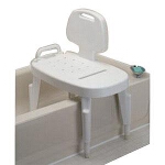 Maddak Inc Bath Safe Adjustable Transfer Bench Brown 350lb, 22-1/2