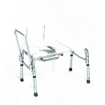 Carex  Bathtub Transfer Bench with Cutout and Commode Pail, 32-3/4