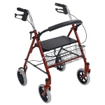 Durable 4-Wheel Rollator with Fold-Up Removable Back, 8