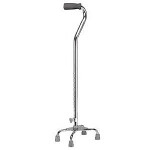 Large Base Quad Cane with Chrome Finish, 300 lb Capacity - 1 EA