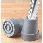 Medline Industries Guardian  Cane Tip with Reinforcing Metal Insert, Gray, 3/4