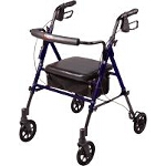 Carex Health Brands Step N' Rest  Roller Walker with Adjustable Seat 22-1/2