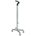 Carex Health Brands Aluminum Quad Cane with Explorer Handle Large, 28-1/2