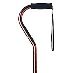 Carex Health Brands Adjustable Offset Aluminum Cane Bronze, 29