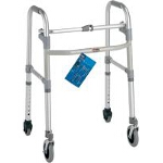 Carex Health Brands Fixed Wheeled Walker with Glides 23-1/2