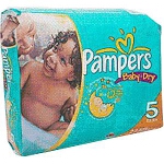 Pampers Baby-Dry Diapers Size 4, 22 to 37lb, Disposable, Latex-free - Qty: PK of 24 EA