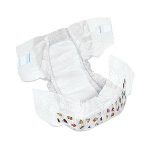 DryTime  Baby Diapers Size 3, 12 to 24lb, Disposable, Latex-free, Anti-Leak Cuffs, Soft Foam-Elastic Waistband - Qty: BG of 24 EA