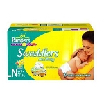 Cardinal Health Pampers Newborn Diapers, FIts Swaddler Upto 10 lbs, Disposable, - Qty: BG of 20 EA